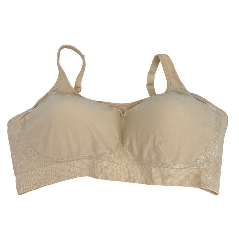 Underoutfit Comfort Shaping Bra Size 4XL Sand with Adjustable Straps‎ Wire Freeb